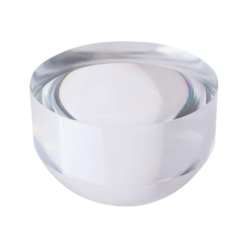 RUIXIB 6X Crystal Dome Magnifying Glass Acrylic Optical Magnifier, 80MM Desk Reading Loupe Paperweight Half Ball Lens Magnifier for Reading Newspaper Stamps Maps - Image 2